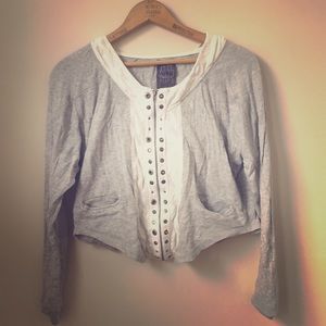 Free people zip up hoodie